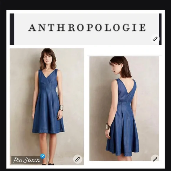 anthropologie holding horses denim dress NWT ANTHROPOLOGIE HOLDING HORSES DENIM DRESS- SIZE XS